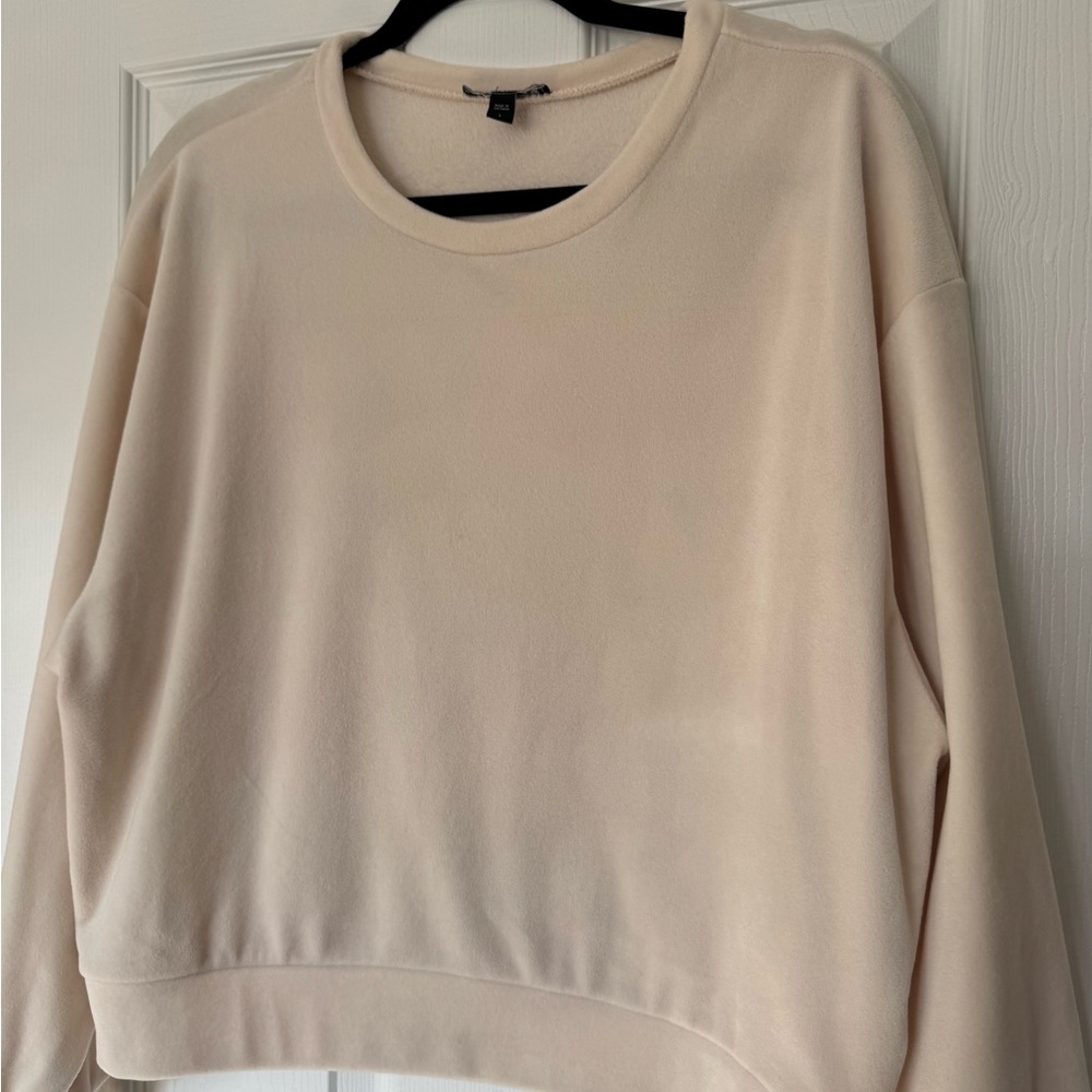 Express Cream Long Sleeve Sweatshirt